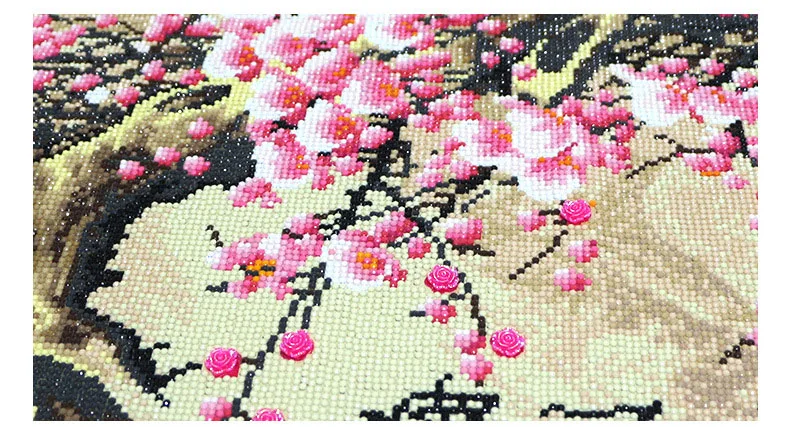 QIANZEHUI DIY Алмазная вышивка особой формы полностью Стразы с цветком сливы крестиком