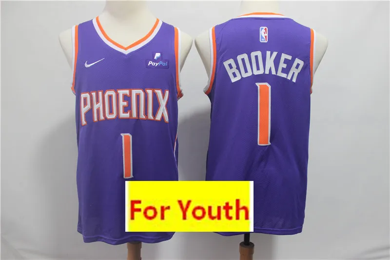 1 Сезон A+++ Феникс качество Молодежный взрослый#1 DEWIN Booker 22 DeAndre Ayton детский трикотаж - Color: 1