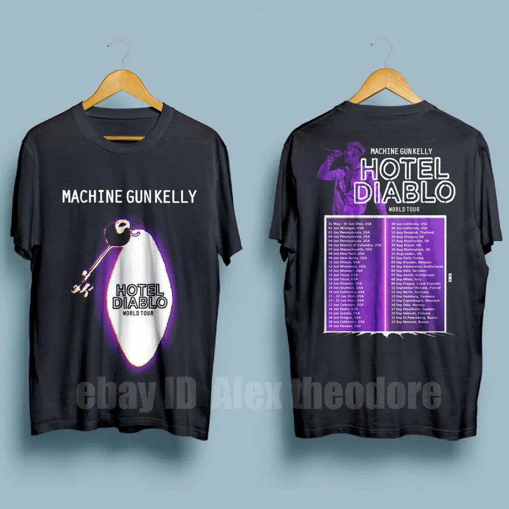 Machine Gun Kelly Tour 2019 Hotel Diablo Men S Black T Shirt 2019 Unisex Tee T Shirts Aliexpress Machine Gun Kelly Tour 2019 Hotel Diablo Men S Black T Shirt 2019 Unisex Tee T Shirts Aliexpress