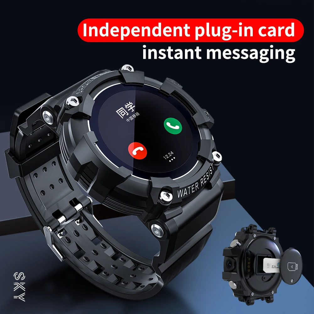 Lokmat Sky 4g Smart Watch Men Sim Card Camera Phone Smartwatch Hd Video  Clock Information Reminder Sport Sos Global Version - Smart Watches -  AliExpress