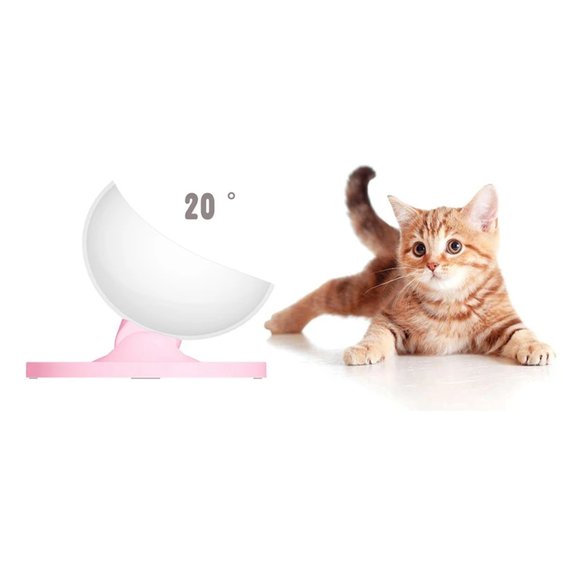 Регулируемая миски-кормушки для кошек с несколькими углами чашка для закусок с противоскользящим резиновым ковриком для ног