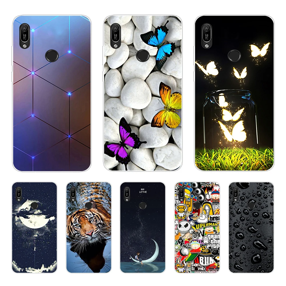 A 6 09 ''для huawei Y6 2019 Мягкий силиконовый чехол TPU для телефона Coque Y лет модные