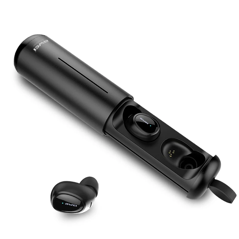 

DRXENN AWEI T5 TWS Bluetooth Earphone With Mic True Wireless Earbuds Bluetooth 5.0 Headset With Charge Case For Xiaomi