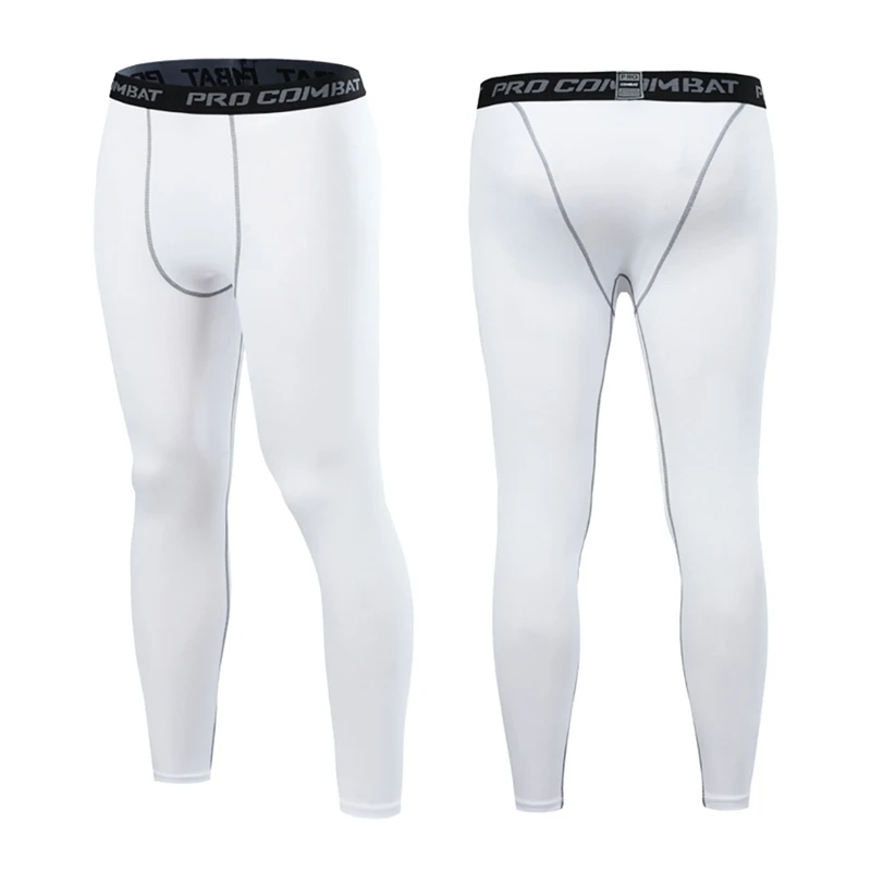 Мужские быстросохнущие спортивные Стрейчевые штаны для бега, спортивные тренировочные спортивные колготки с защитой от пота