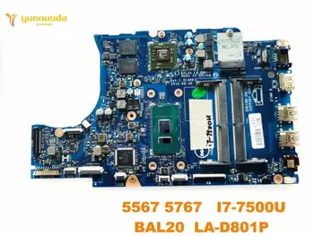 

Original for DELL 5567 laptop motherboard 5567 5767 I7-7500U BAL20 LA-D801P tested good free shipping