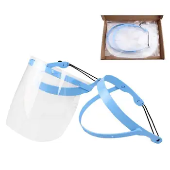 

Adjustable Dental Full Face Shield Mouth Sanitation Face Mask with 10 Plastic Protective Film