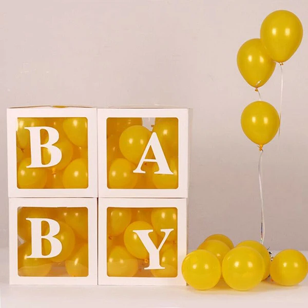 4 шт./компл. квадратный воздушный шар для детей коробки прозрачная коробка декор для вечеринки в честь Дня Рождения BJStore