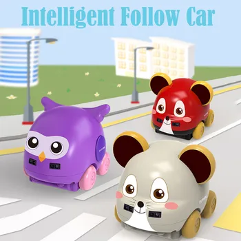 

Electrical New Obstacle avoidance induction Cartoon small Animal Induction following Car kids toys juguetes brinquedos игрушки