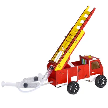 

Interesting Scientific Experiment Technology Small-scale Manufacturing Handmade Material Hydraulic Fire Truck Model