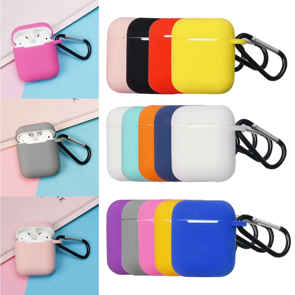 Full Protective Case Cover For Portable Silicone Skin with Keychain Cover for Apple Earphone Charging Case 2019 New High Quality