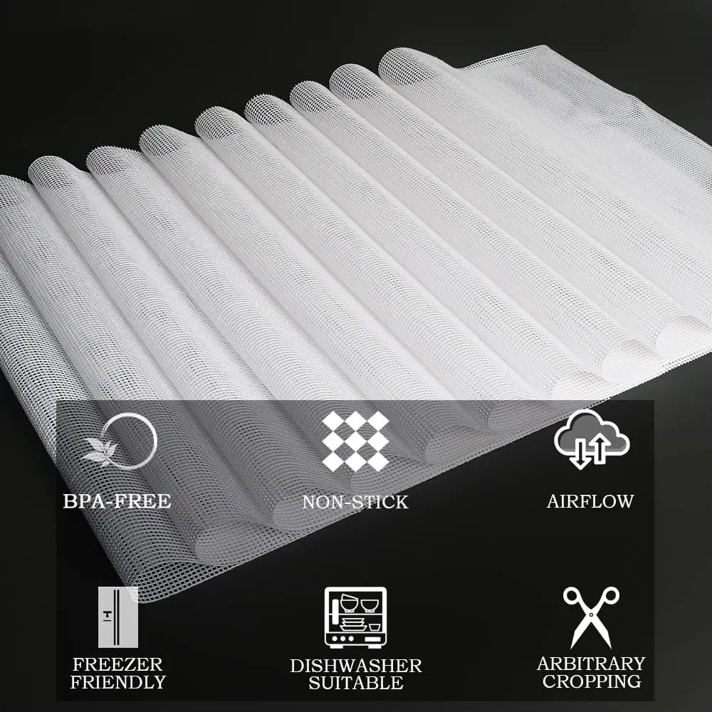 10 Pcs/Sets Silicone Dehydrator Sheets for Food Dehydrator Machine, Premium Non-Stick Silicone , Square29X29cm 3