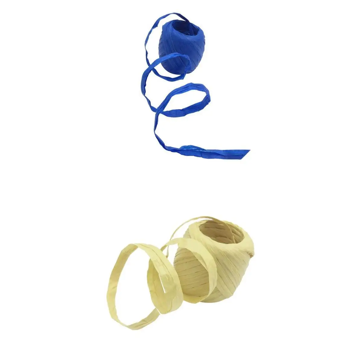 3 Rolls Raffia Paper Ribbon Packing String / Twine Wedding party Packing Ribbon 3cm Inch Wide for Gift Packing