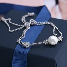 Роскошный элегантный браслет с жемчугом и цепочкой, регулируемый браслет и браслет, фирменный дизайн, браслеты с подвесками, женский подарок, вечерние, свадебные