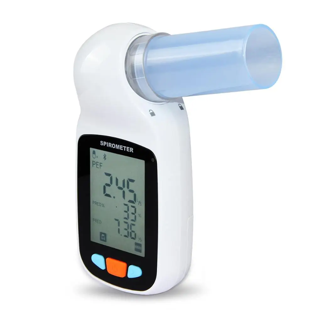 Handheld SP70B Digital Peak Flow Meter Lung Volume function Bluetooth Tester+ FREE Mouthpiece