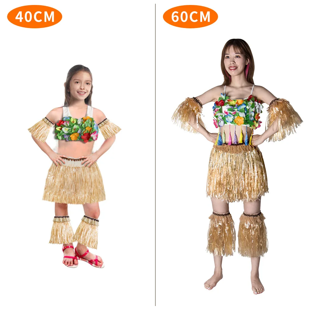 Hula Grass Skirt Suit With Elastic Arm Frill Sleeves Perfect For Beach,  Summer Holidays, Weddings, And Party Decorations From Cookfurnace, $19.43