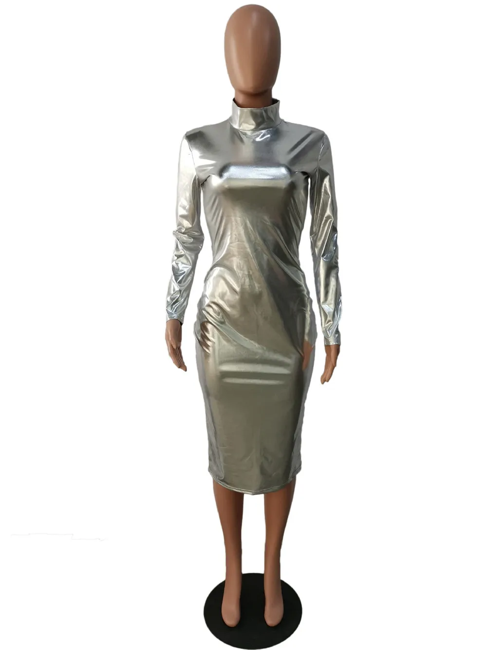 metallic club dress