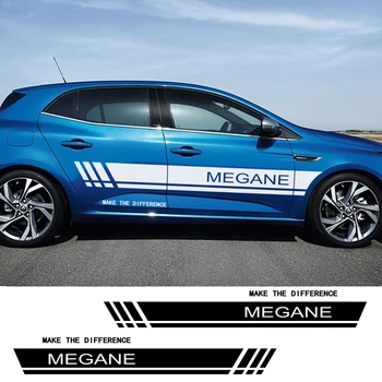 

2PCS 200cm Car Side Stickers Auto Vinyl Film Decals For Renault Megane DIY Styling Automobile Decoration Car Tuning Accessories