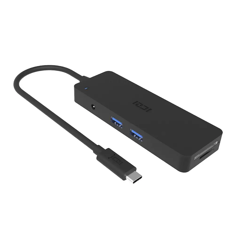 ICZI 8 в 1 USB C концентратор type C до 4* USB 3,0+ SD/TF кард-ридер+ 2* USB C порт для передачи данных с блоком питания для ноутбука Macbook Pro