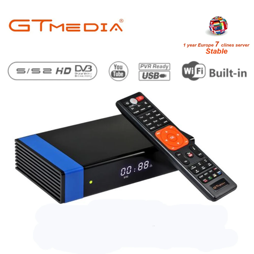 

V8 NOVA supporto Blu H.265 migliore trasporto sat V8 super V9 super-set top boxDVB S2 ricevitore satellitare builtin wifi