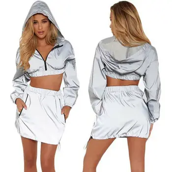 

Sexy Women 2 PCS Bodycon Two Piece Crop Top and Skirt Set Party Women Clothes