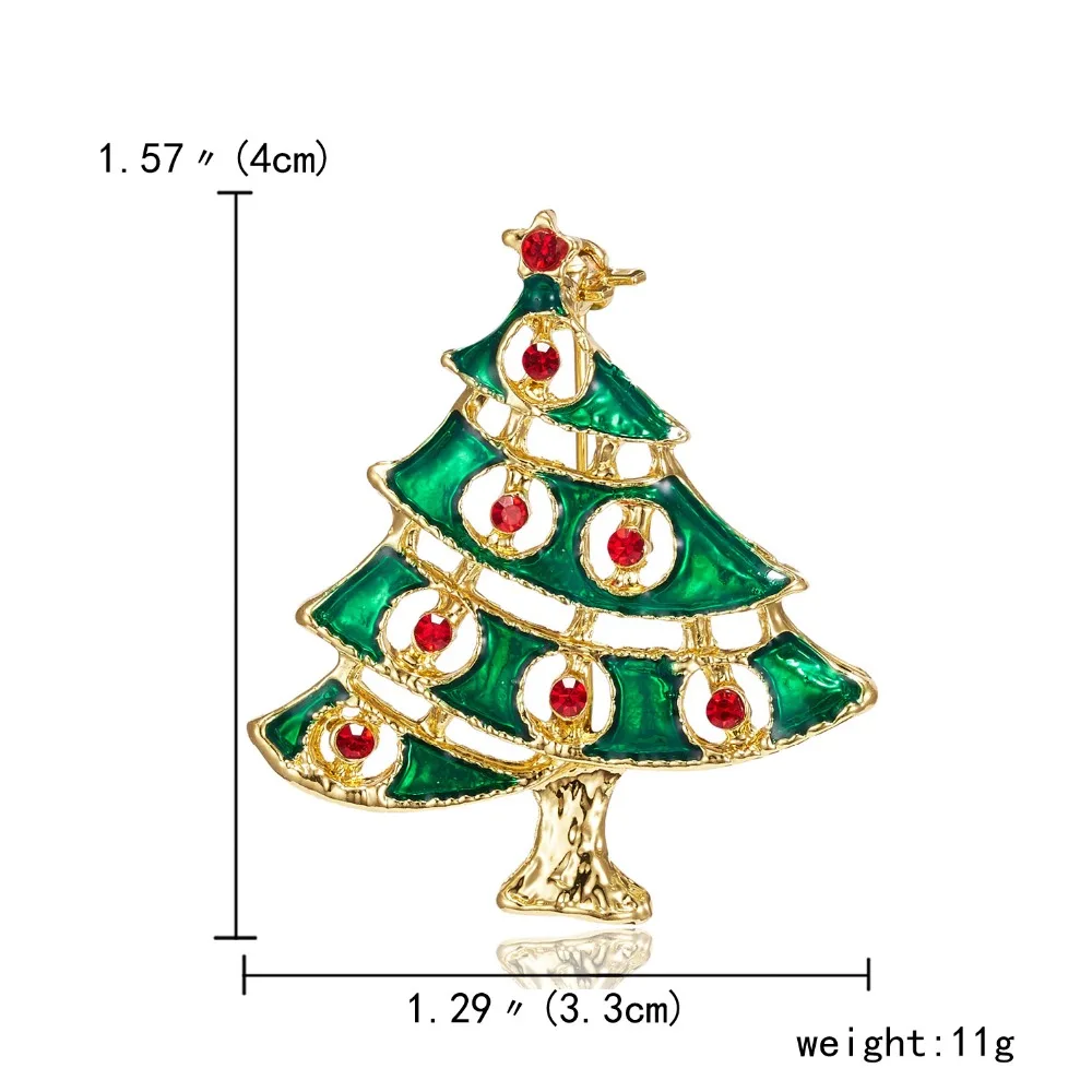 Rinhoo горный хрусталь кристалл рождественские броши в виде дерева для женщин трендовые изысканные булавки подарок свитер платье аксессуары рождественские украшения