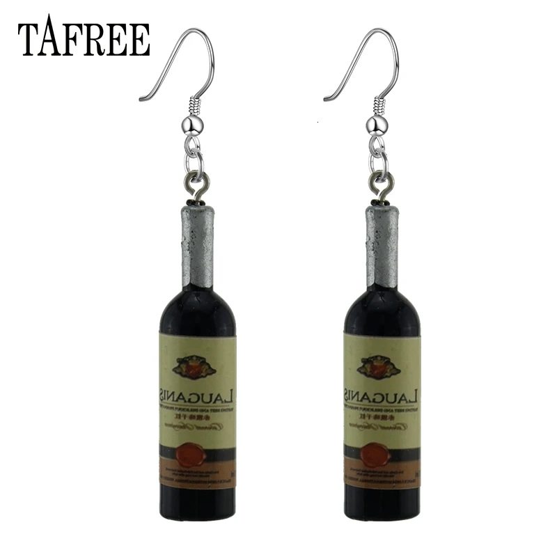 H6a5d71153fbd4b7eab8dc7f2919a0b54V - TAFREE DIY Simulation Wine Bottle Dangle Earrings for women Cool Red,Yellow,Blue Wine Drop Earrings Wholesale Jewelry