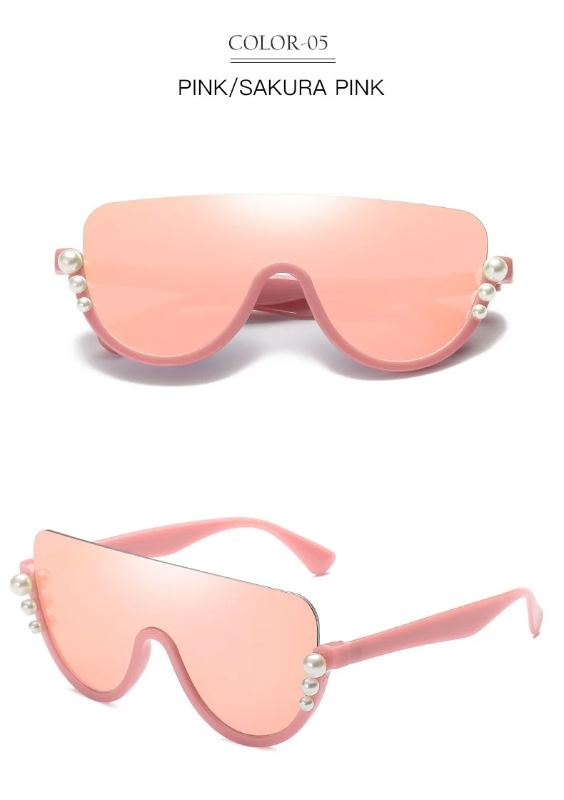 GIFANSEE негабаритных жемчужных солнцезащитных очков для женщин винтажные модные роскошные Брендовые очки для вождения океанские линзы очки UV400
