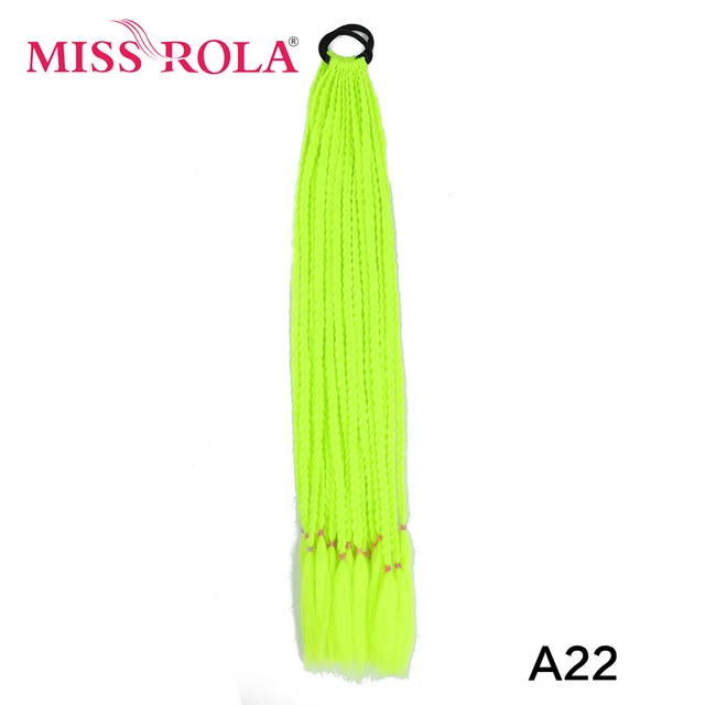 Synthetic Chignon Hair 60cm Hair Color Gradient Dirty Braided Ponytail Women Elastic Hair Rubber Band Hair Accessories Headband A22