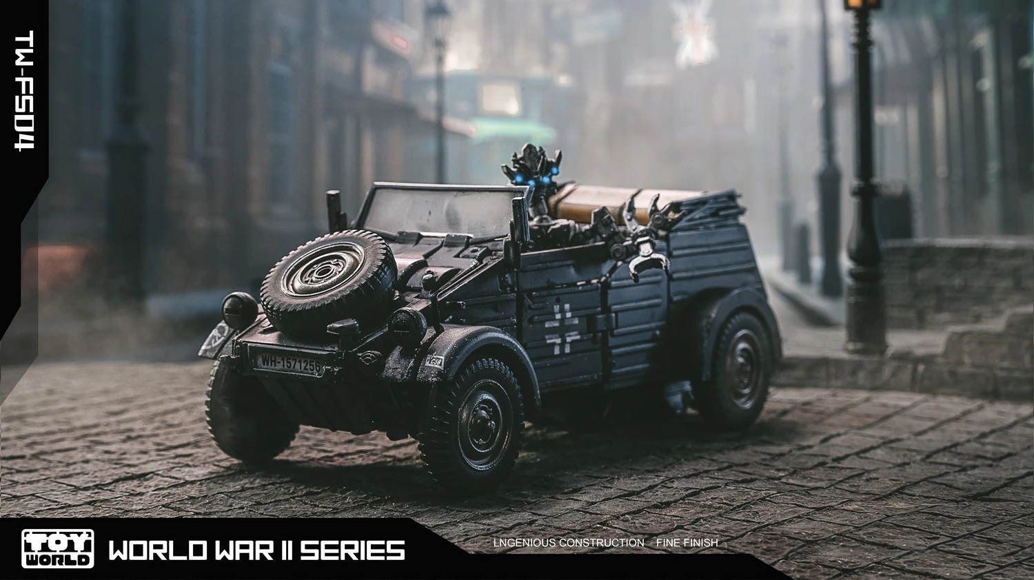 

Toyworld World War II Tw-fs04 TW Warning Confused Car Jeep Deformation Toy