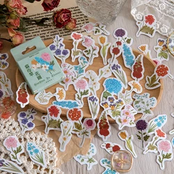 Glamorous Flowerbed Phone Aesthetic Stickers Decoracion Scrapbooking Accessories Sticker Flakes Office School Supplies 46PCS