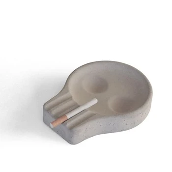 

Cement ashtray silicone mold office home decoration ashtray abrasives company corporate logo custom mold