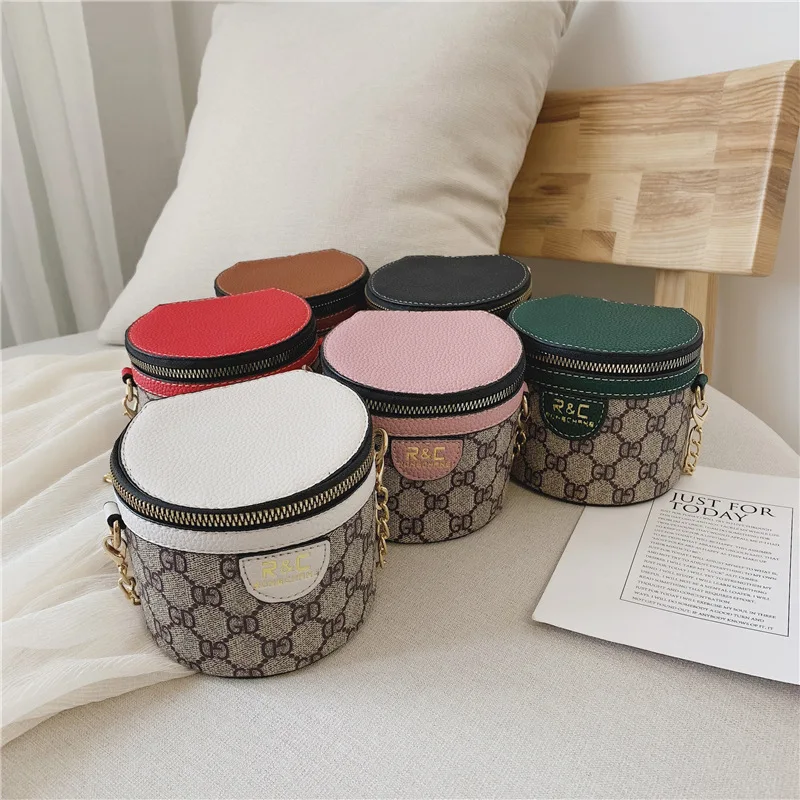 

Kids Brand Handbags luxury Bucket bag baby Mini Purse designer Shoulder Bags Teenager children Girls Messenger Bags Cute Chain B