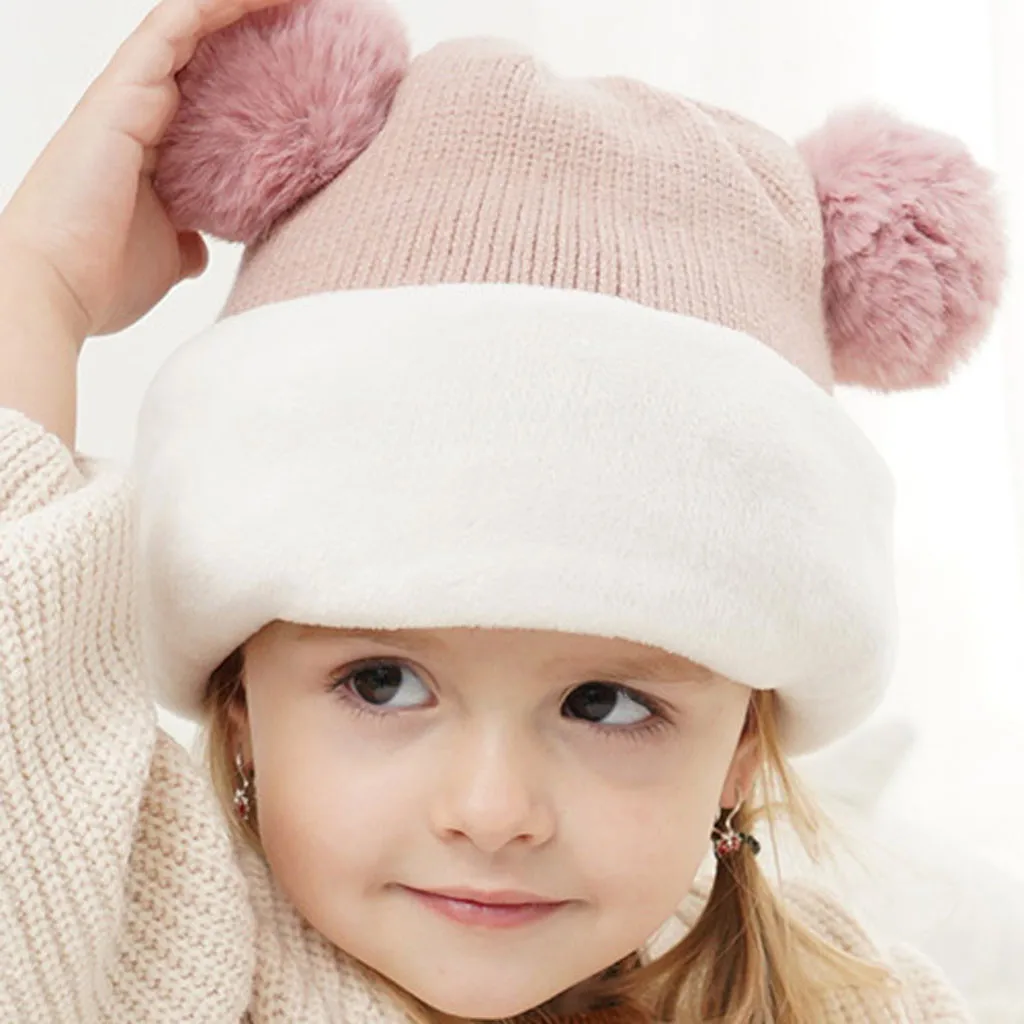 Детские зимние шапки с ушками для девочек и мальчиков; теплые шапки; комплект с шарфом; Детские шапки; шарфы; Enfant; милая вязаная шапка для девочек и мальчиков; шапочки