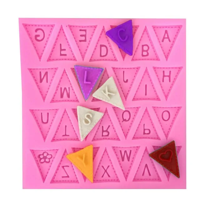 Főző Szerszámok Zászló Alakja 26 Angol Betű Szilikon Penész Csokoládé Fondant Sütemény Díszítő Cukor Kézműves - Image 3
