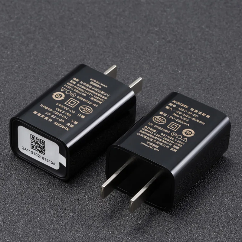 Xiaomi Charger 5V2A US Plug Power Adapter Micro USB Data Cable for Xiaomi Mi 2 3 4 4s Redmi 5 plus 4 5A 6 4X Note 5 5A 4 4X 4A 3 usb 5v 2a