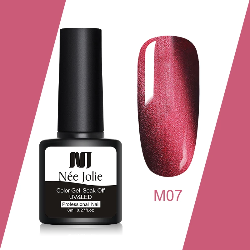 8ML-M07 12 цветов Гель-лак для ногтей кошачьи Глаза 3D магический лак Полупостоянный лак для ногтей маникюрный лак магнит 8 мл - Цвет: 8ML-M07