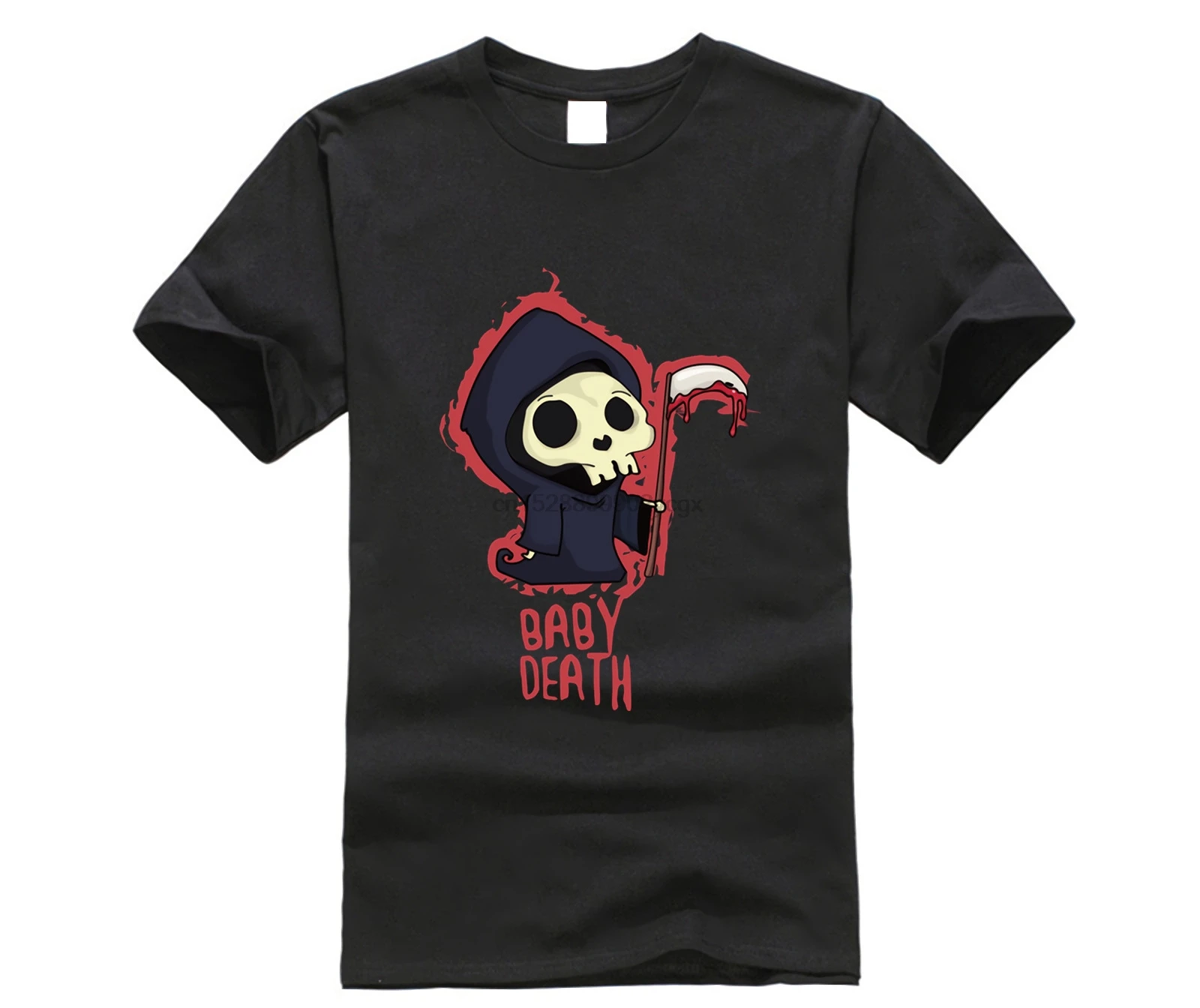 Interesting T-Shirts Baby Death Punisher Grim Skull Reaper Comic Tshirts For Boy Fashion Loose No Pocket Tee Shirt Oversized | Мужская