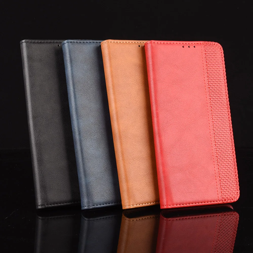 Vintage Leather Wallet Phone Case with Photo Frame and Flip Style Design