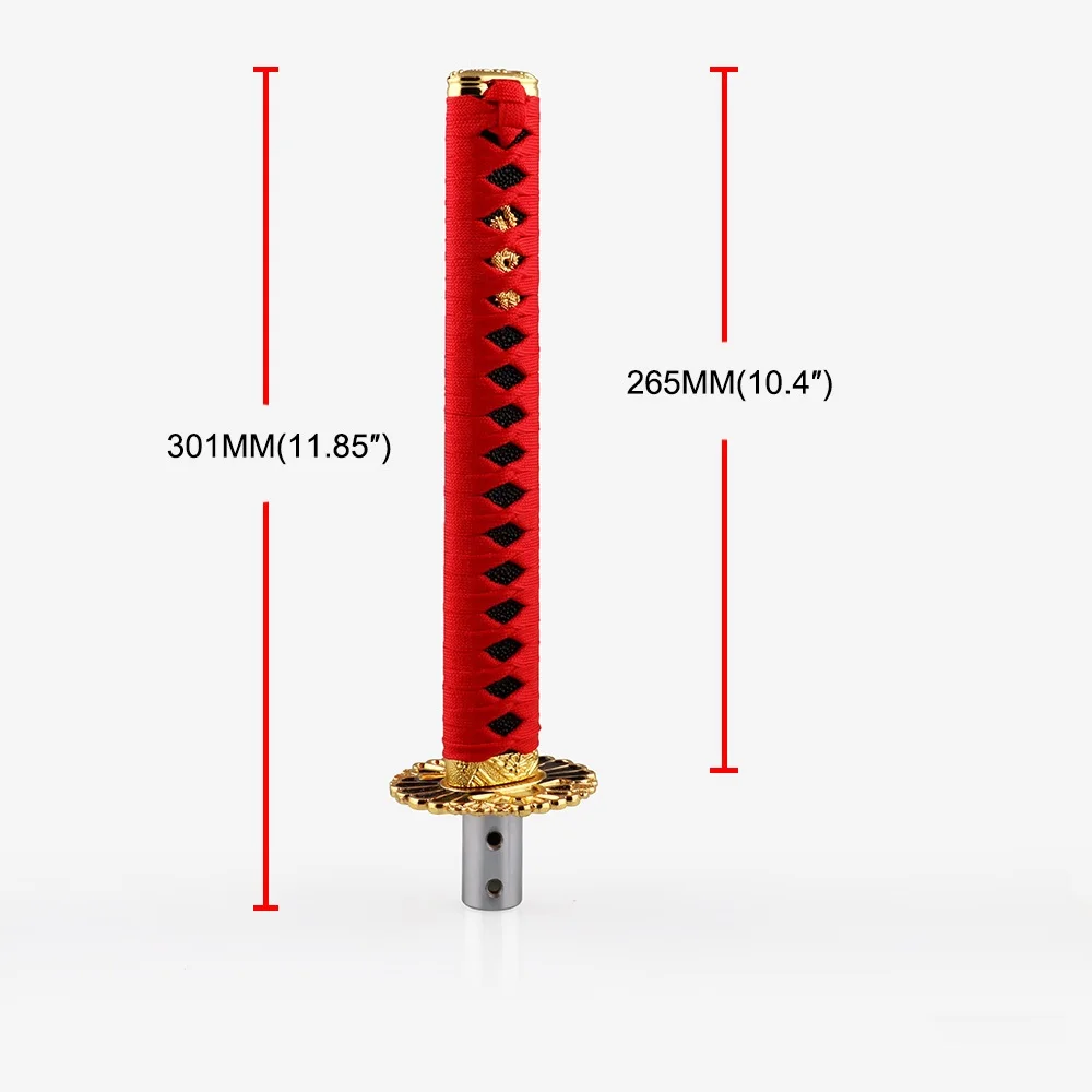 Universal 200MM/300MM JDM Katana Samurai Sword Shift Knob Shifter With Adapters Gear Shift knob car accessories