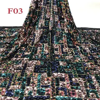 

Latest nigerian lace fabric african french net lace embroidery sequin and feather with stones for wedding dress 5 yards