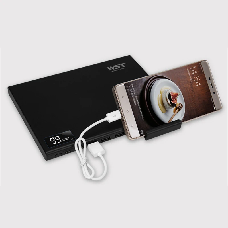 Power Bank 30000 мАч портативный аккумулятор для зарядки 3 порта USB повербанк Внешнее