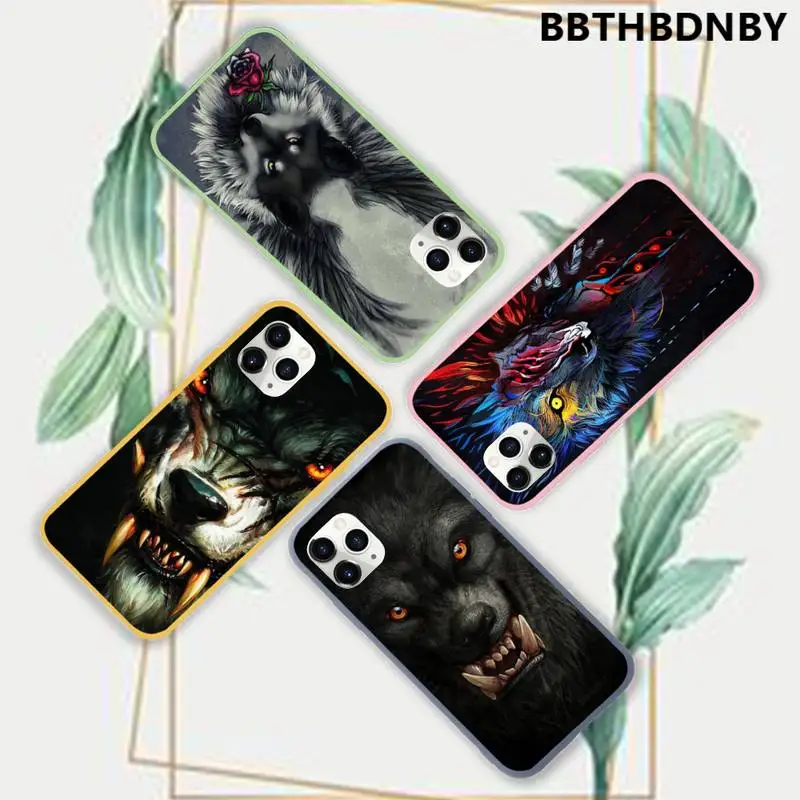 wolf Phone Case Yellow Color for iPhone 13 11 12 mini pro XS MAX 8 7 6 6S Plus X SE 2020 XR | Мобильные телефоны и