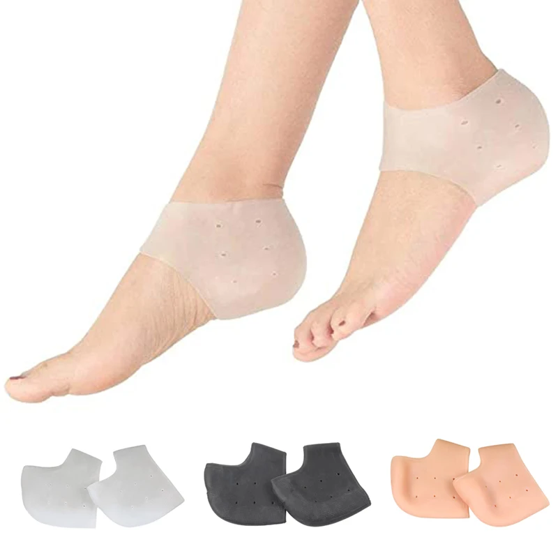 Feet Care Moisturizing Gel Socks Heel Protective Sleeve For Relief Plantar Fasciitis Heel Pain Cracked Reduce Pressure On Heel