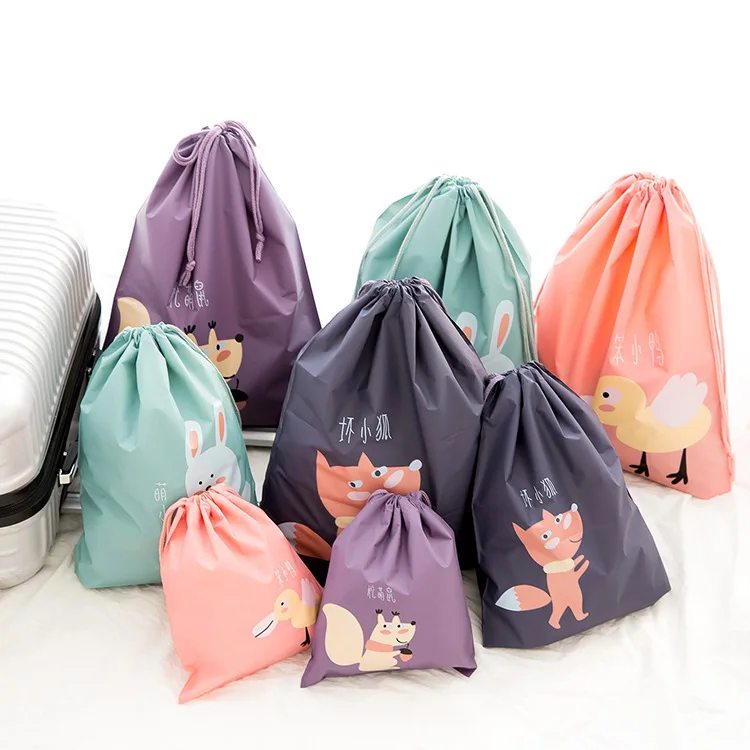 

Travel Suitcase Underwear Packing Bag Cosmetics Drawstring Clothing Shoes Organizer Pouch Dust-proof Cartoon Storage Bag