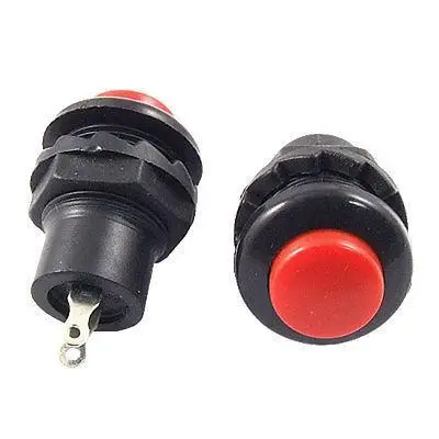 

3 x Red SPST OFF(ON) N/O Momentary Round Push Button Switch 3A/125V 1A/250V AC