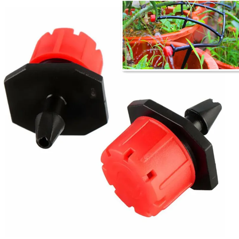 

TOP!-1000Pcs/Pack Red Adjustable Dripper Emitter On Barb For Mini Drip Irrigation Plant Flower Watering Sprayer N109