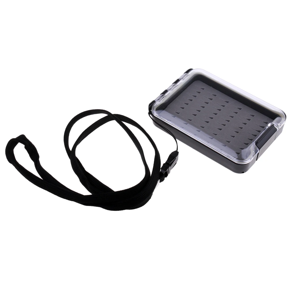 Pocket Easy Grip Foam Fly Fishing Box Flies Hook Storage Box with Lanyard