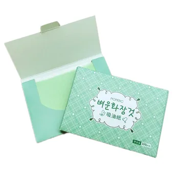 100PCS Protable Facial Absorbent Paper Oil Control Wipes Green Tea Absorbing Sheet Matcha Oily Summer