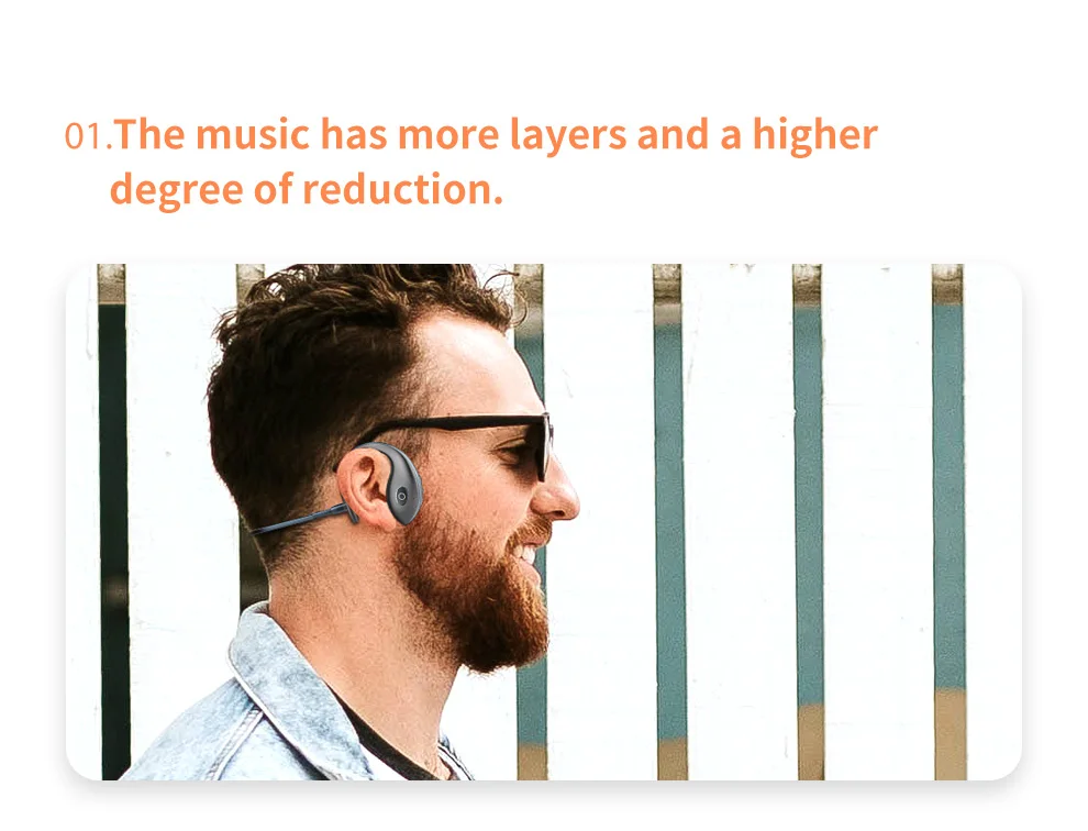Aotum наушники Bluetooth 5,0 костной проводимости гарнитуры MP3 поставляется с 16G памяти Беспроводные спортивные наушники Handsfree наушники