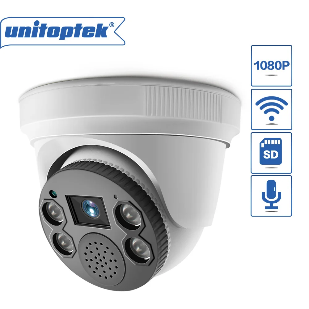 

2MP IP Camera Wifi HD 1080P ONVIF Wireless P2P CCTV Dome Camera Indoor Two Way Audio With TF Card Slot Max 64G P2P APP iCsee